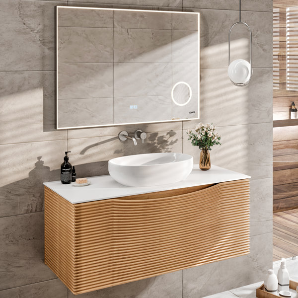Hokku Designs Kambrey 32'' Single Bathroom Vanity with Solid Surface